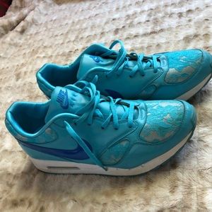 Nike Air Max Blue Leather Silver Lace